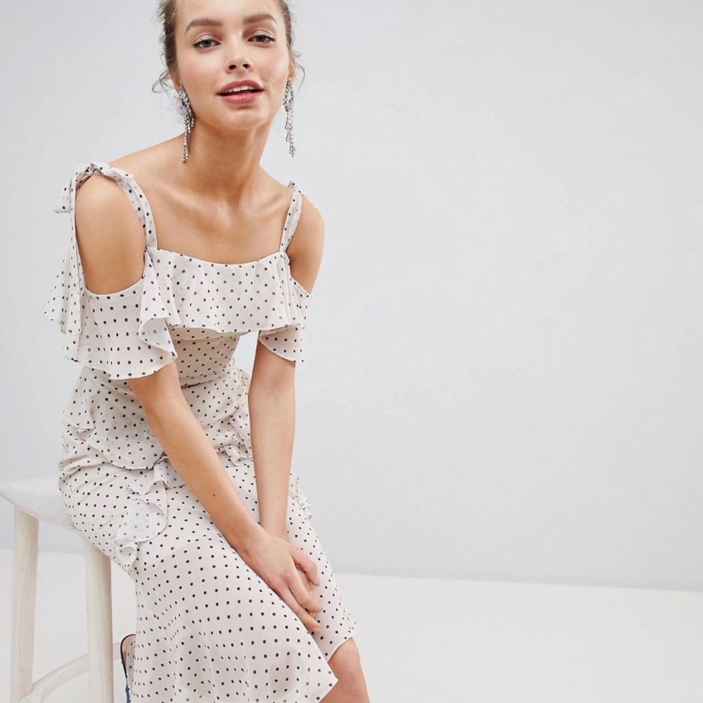Off the Shoulder Midi Dress ASOS - Picture 3 of 7